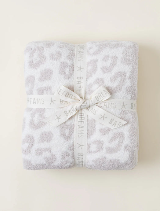 Barefoot Dreams CozyChic® Barefoot in the Wild® Throw | Cream/Stone