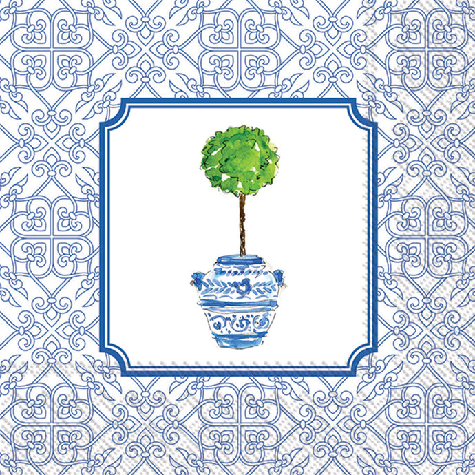 Blue Topiary Cocktail Napkins