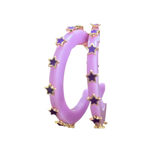 Smith & Co Starlight Jewel Hoop | Large Violet