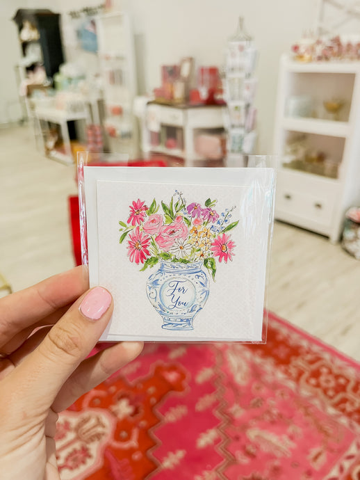 For You Floral Enclosure Card
