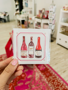 Red Wine Bottles Enclosure Card