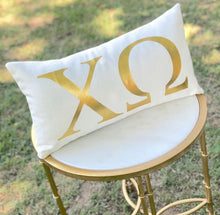 Load image into Gallery viewer, Gold Foil Sorority Pillow