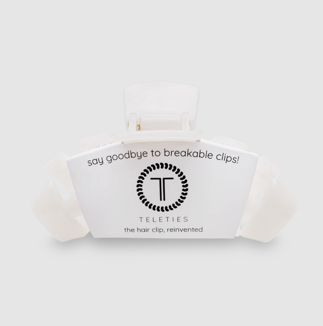 Teleties Classic Coconut White Large Hair Clip