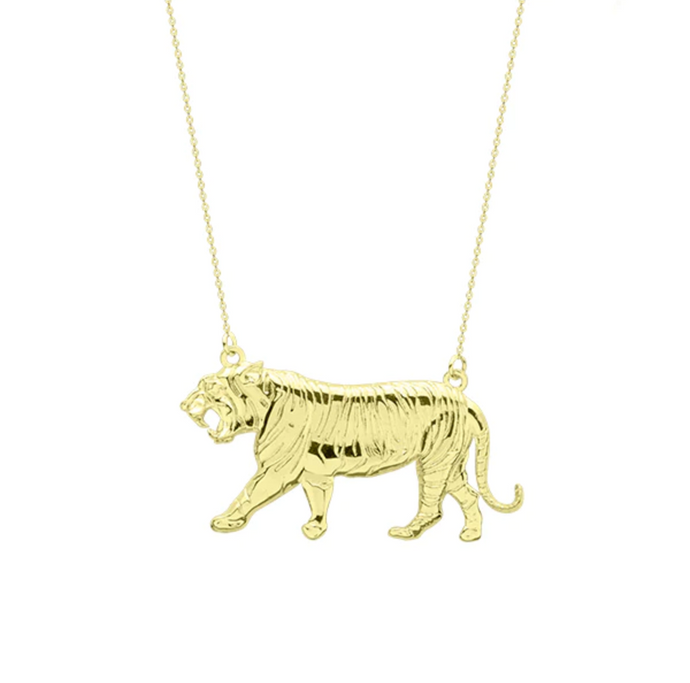 Sheila Fajl Roaring Tiger Necklace | 18K Gold Plated