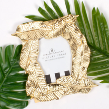 Load image into Gallery viewer, Gold Banana Leaf Picture Frame