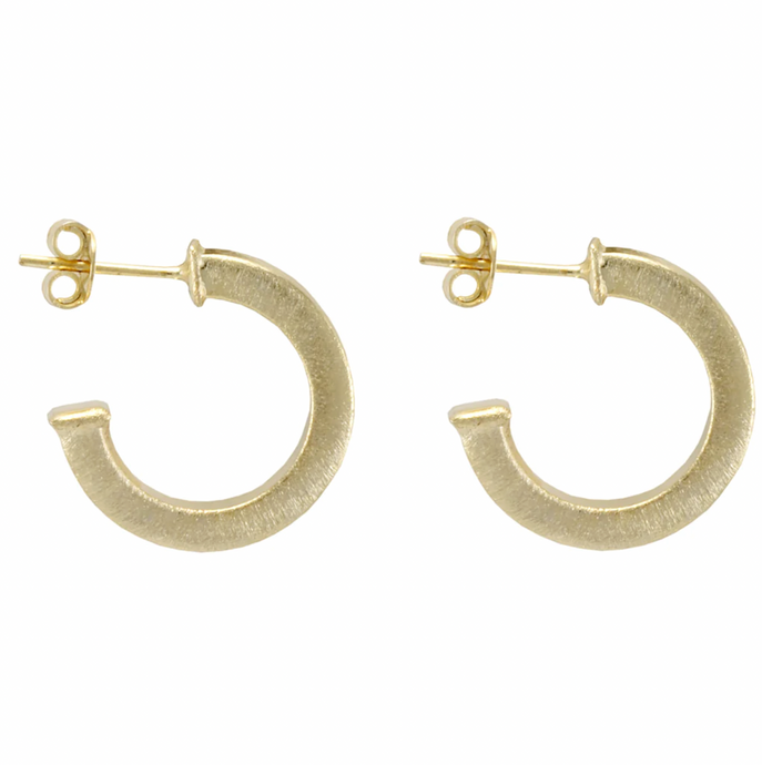 Sheila Fajl Ilana Hoops | Brushed 18K Gold Plated