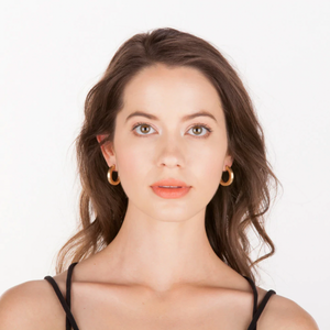 Sheila Fajl Ilana Hoops | Brushed 18K Gold Plated