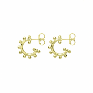 Sheila Fajl Tiny Sweetie Pie Hug Hoops | Shiny 18K Gold Plated