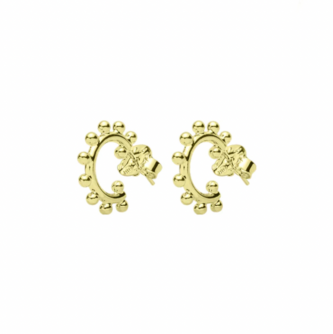 Sheila Fajl Tiny Sweetie Pie Hug Hoops | Shiny 18K Gold Plated