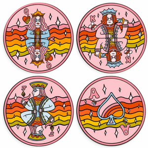 Tart by Taylor Royal Flush Coaster Set