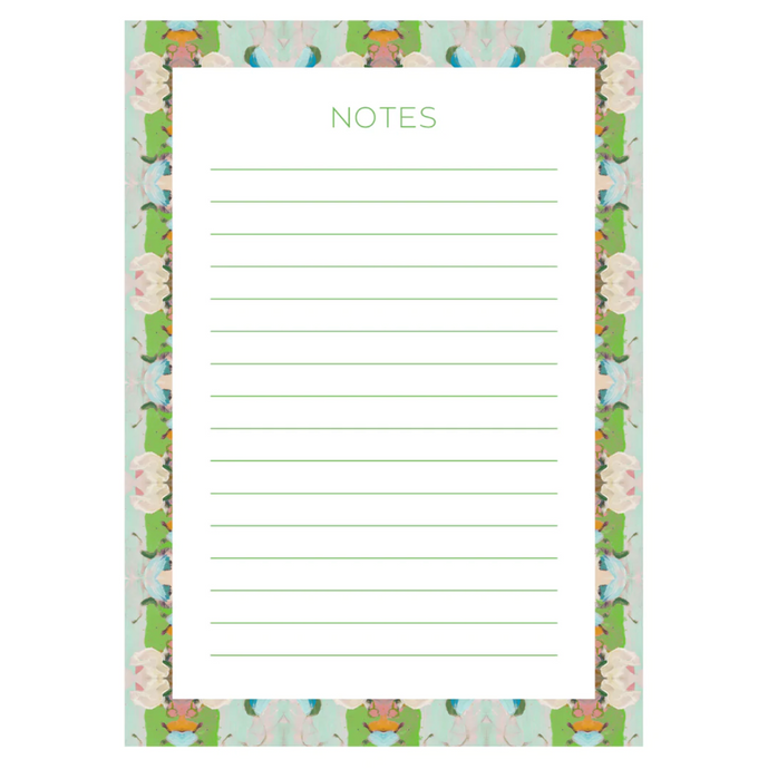 Laura Park Monet's Garden Green Notepad
