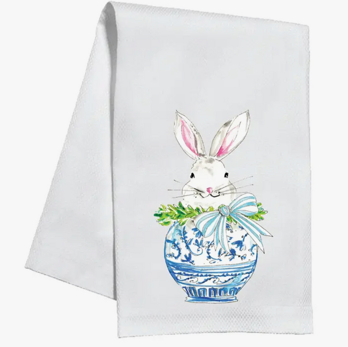Chinoiserie Bunny Kitchen Towel