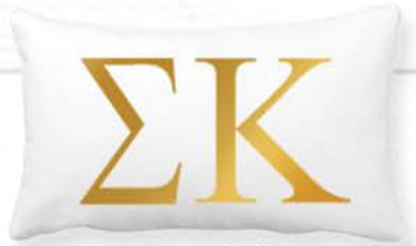 Gold Foil Sorority Pillow