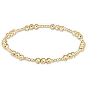 enewton Classic Joy Pattern 4mm Bead Bracelet - Gold