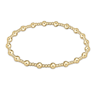 enewton Classic Sincerity Pattern 4mm Bead Bracelet - Gold