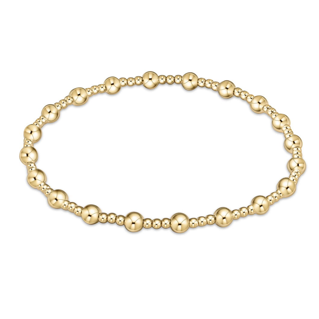 enewton Classic Sincerity Pattern 4mm Bead Bracelet - Gold