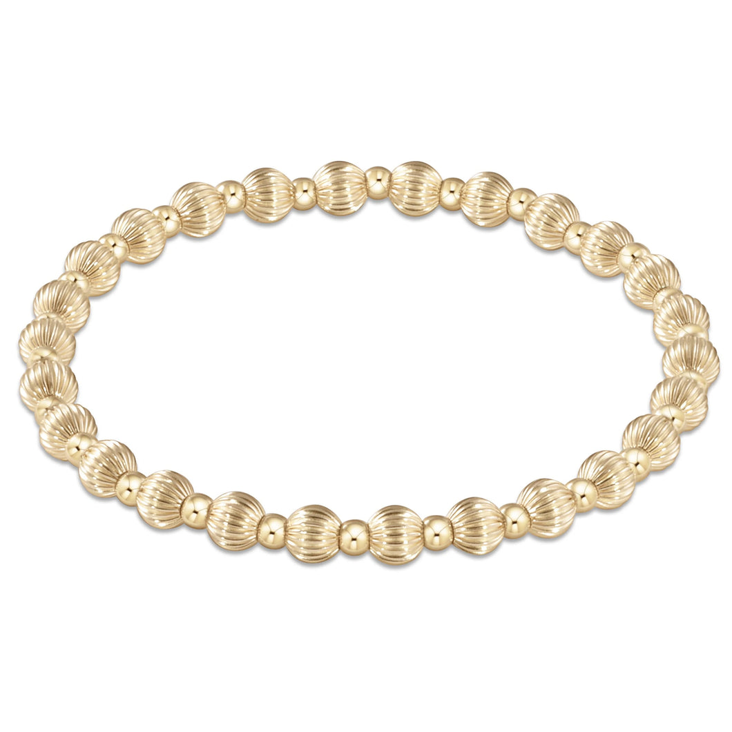 enewton Dignity Grateful Pattern 5mm Bead Bracelet - Gold