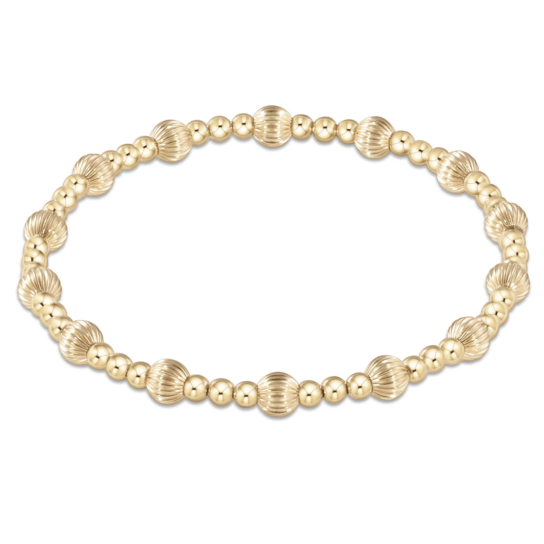 enewton Dignity Sincerity Pattern 5mm Bead Bracelet - Gold