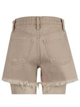 Load image into Gallery viewer, Jane High Rise Fray Hem Jean Short | Tan